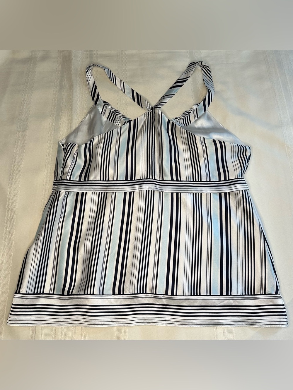 ANTONIO MELANI Silk Top Size 14 Elegant With Crisscross Straps Women’s Top - Picture 7 of 16